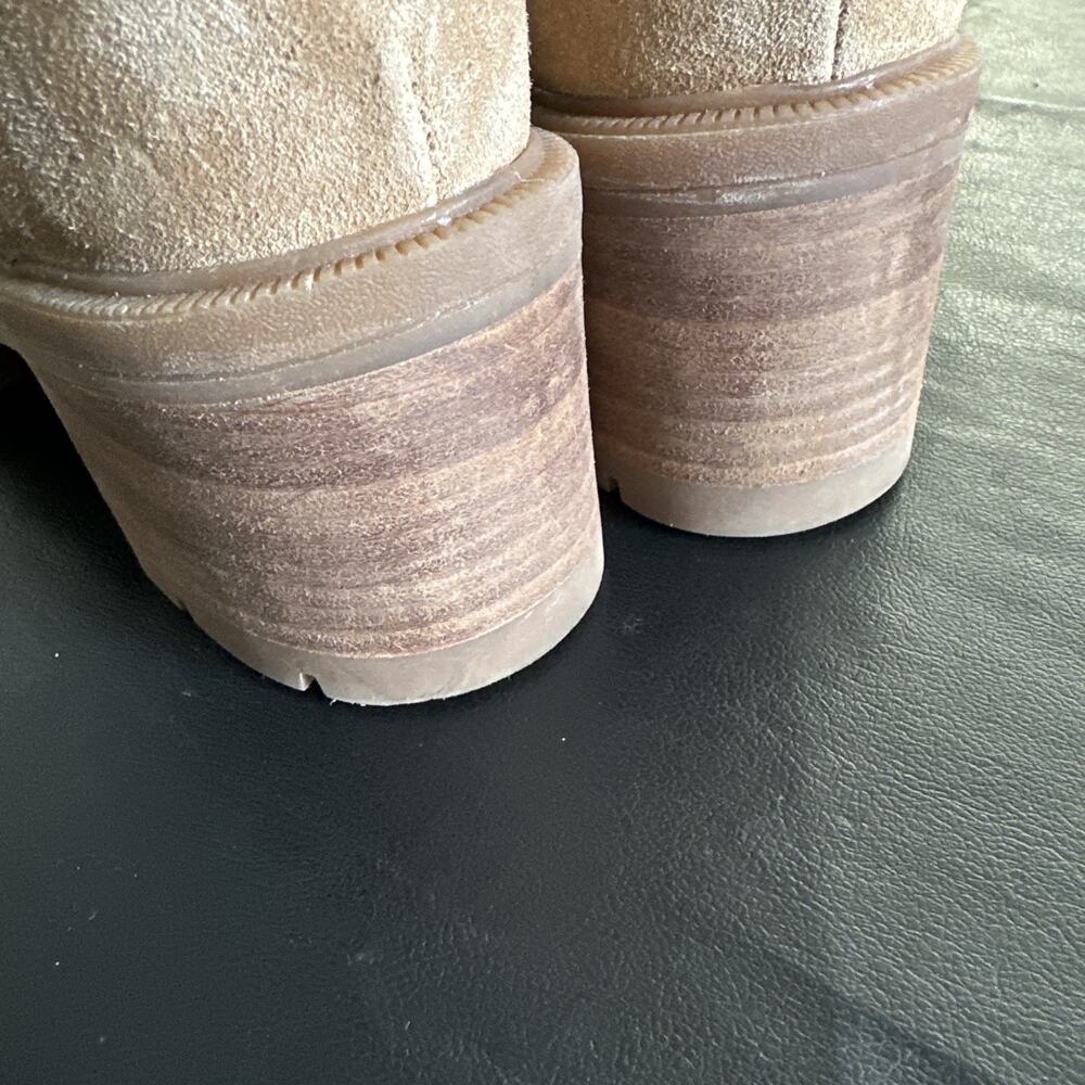 BOOTS Lucky Brand LK-scoty SUEDE Leather KNEE HIGH Womens Size 9 M Tan - Picture 6 of 14